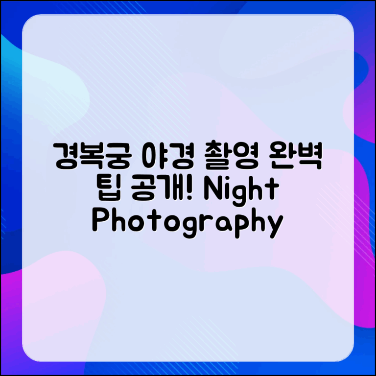 경복궁 야경, 완벽 촬영 팁이 있을까요?