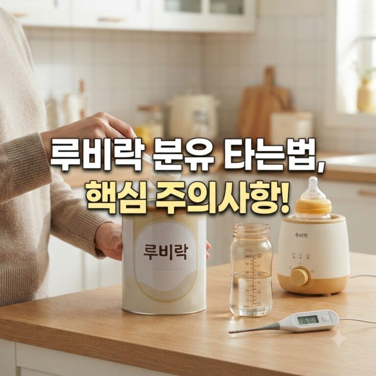 루비락 분유 타는법 신생아 기준과 주의사항 확인