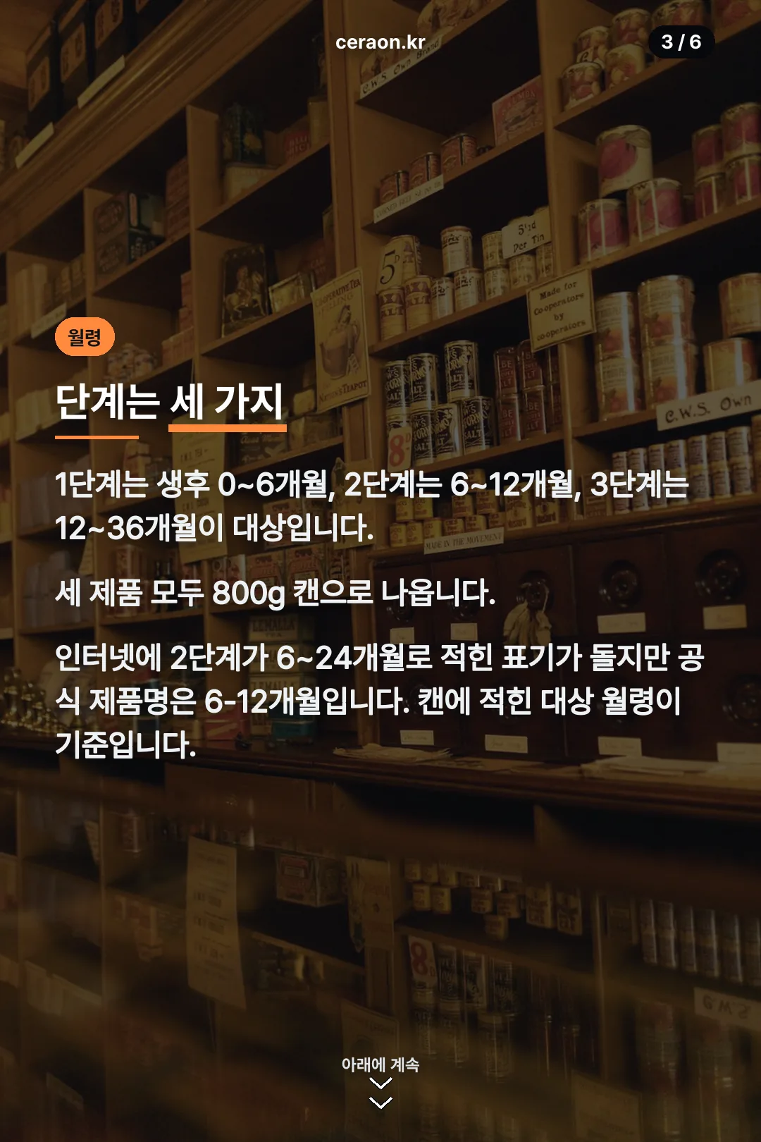 단계별 대상 월령