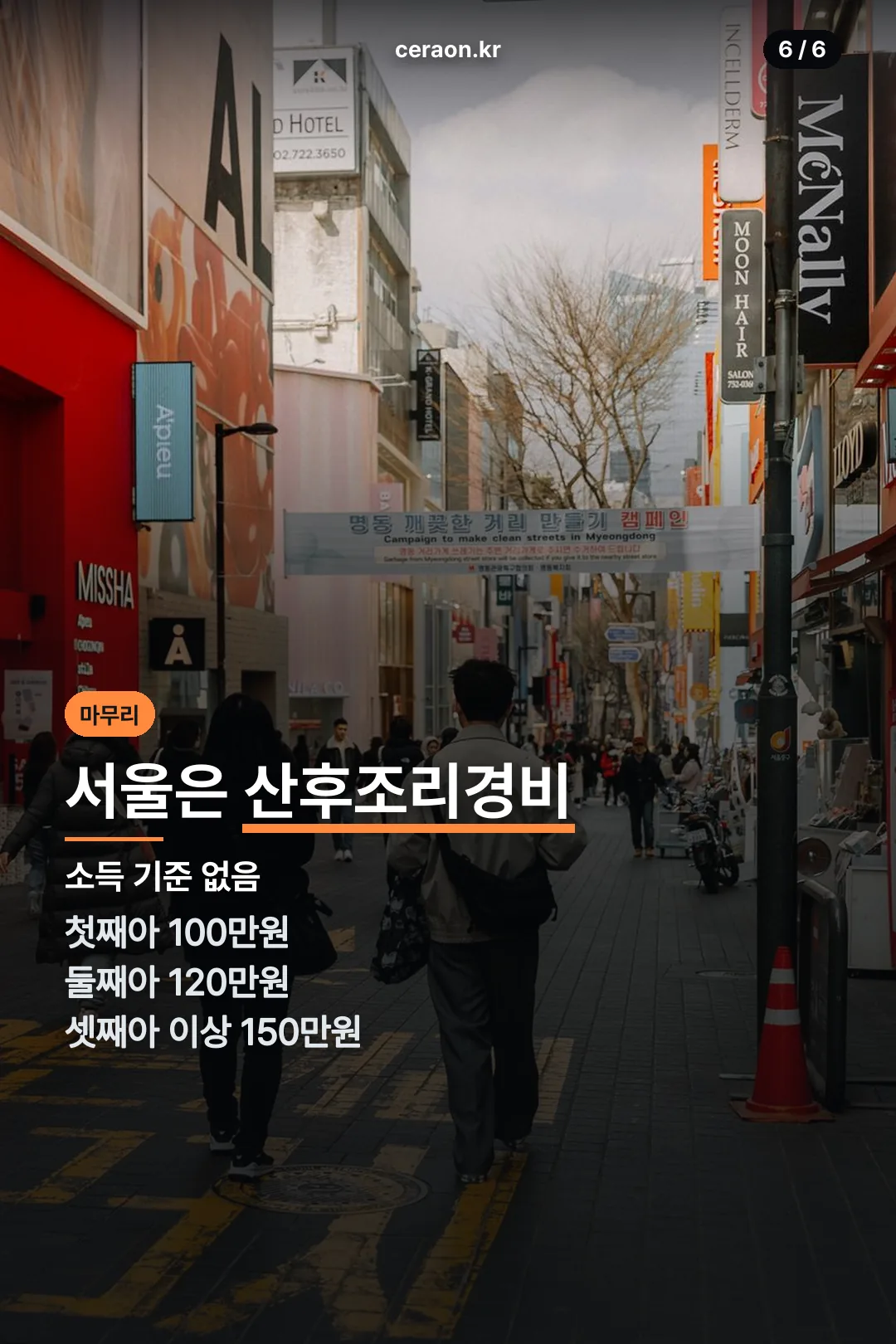 서울시 산후조리경비