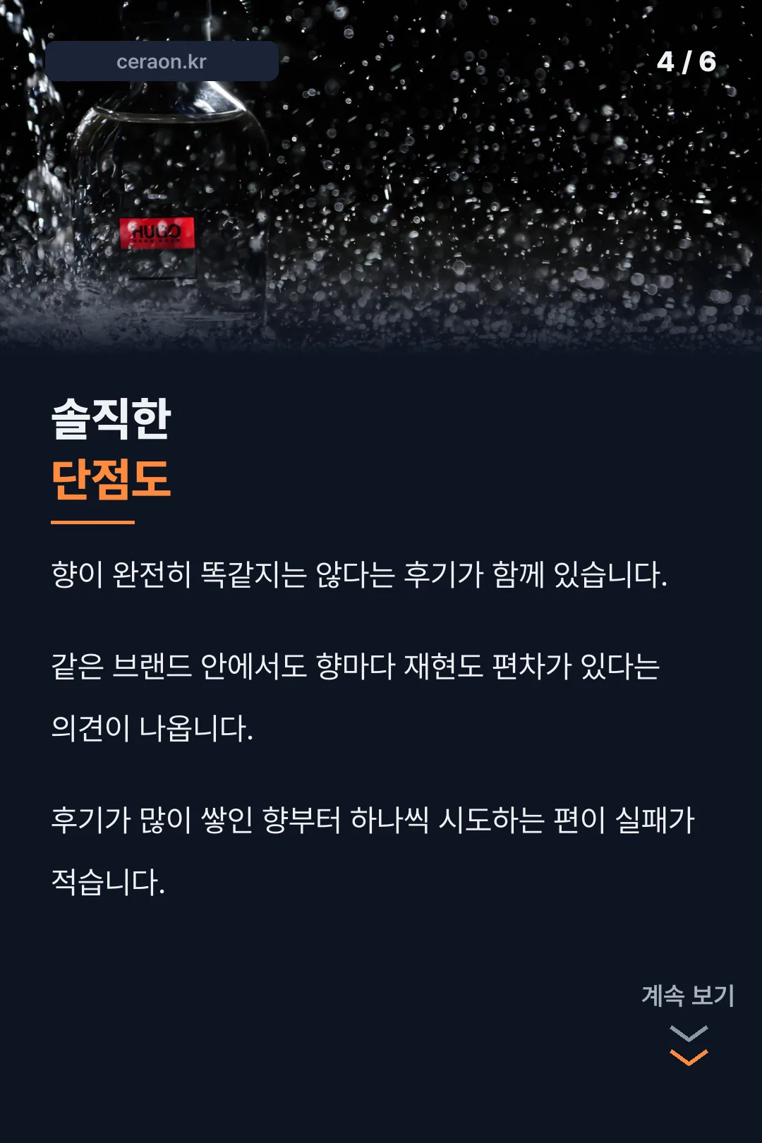 솔직한 단점 안내