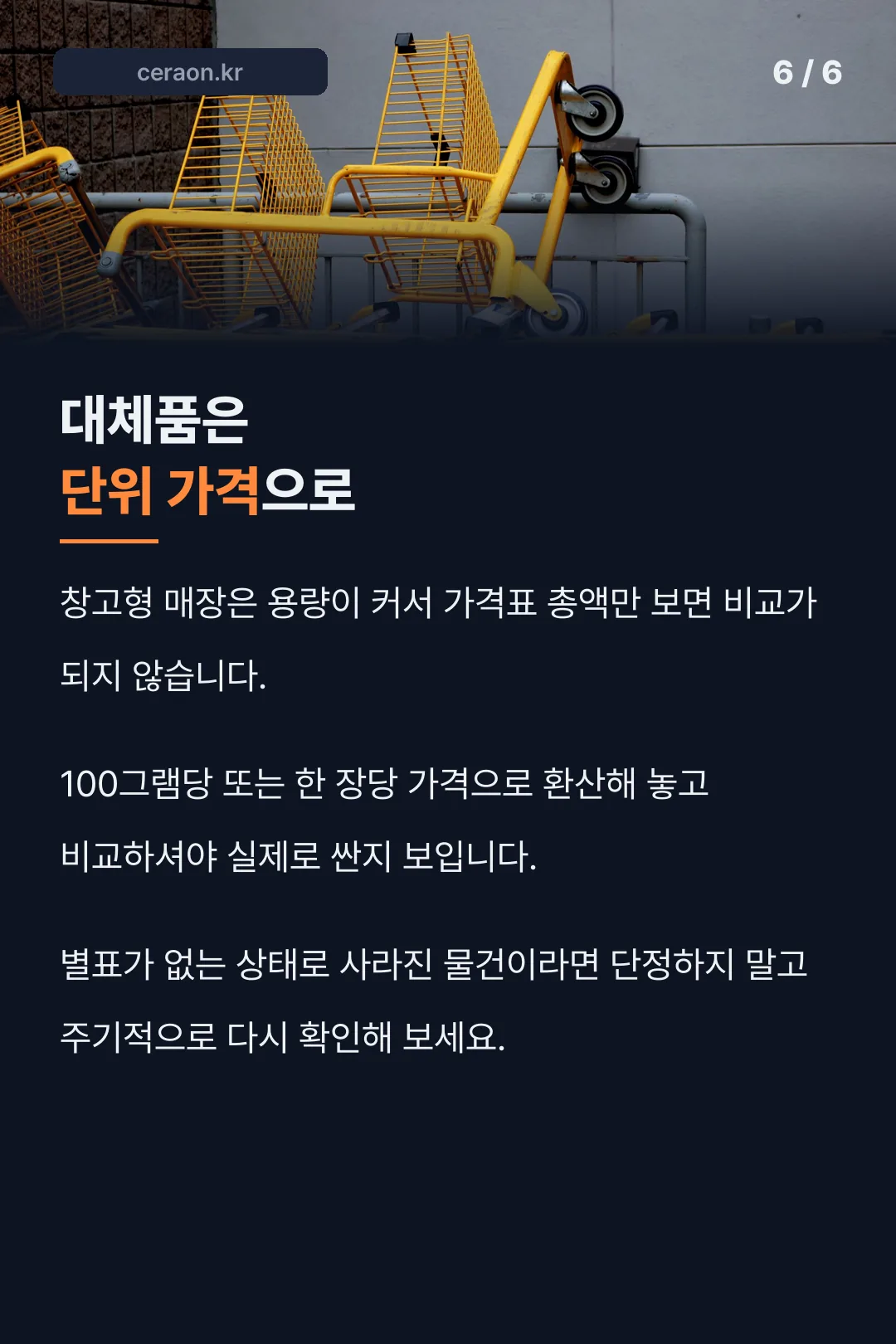 대체품 고르는 요령