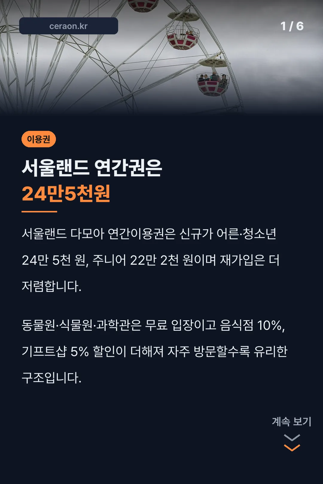 서울랜드 연간권은 24만5천원