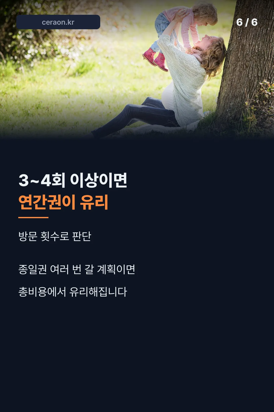 연간권이 유리한 기준