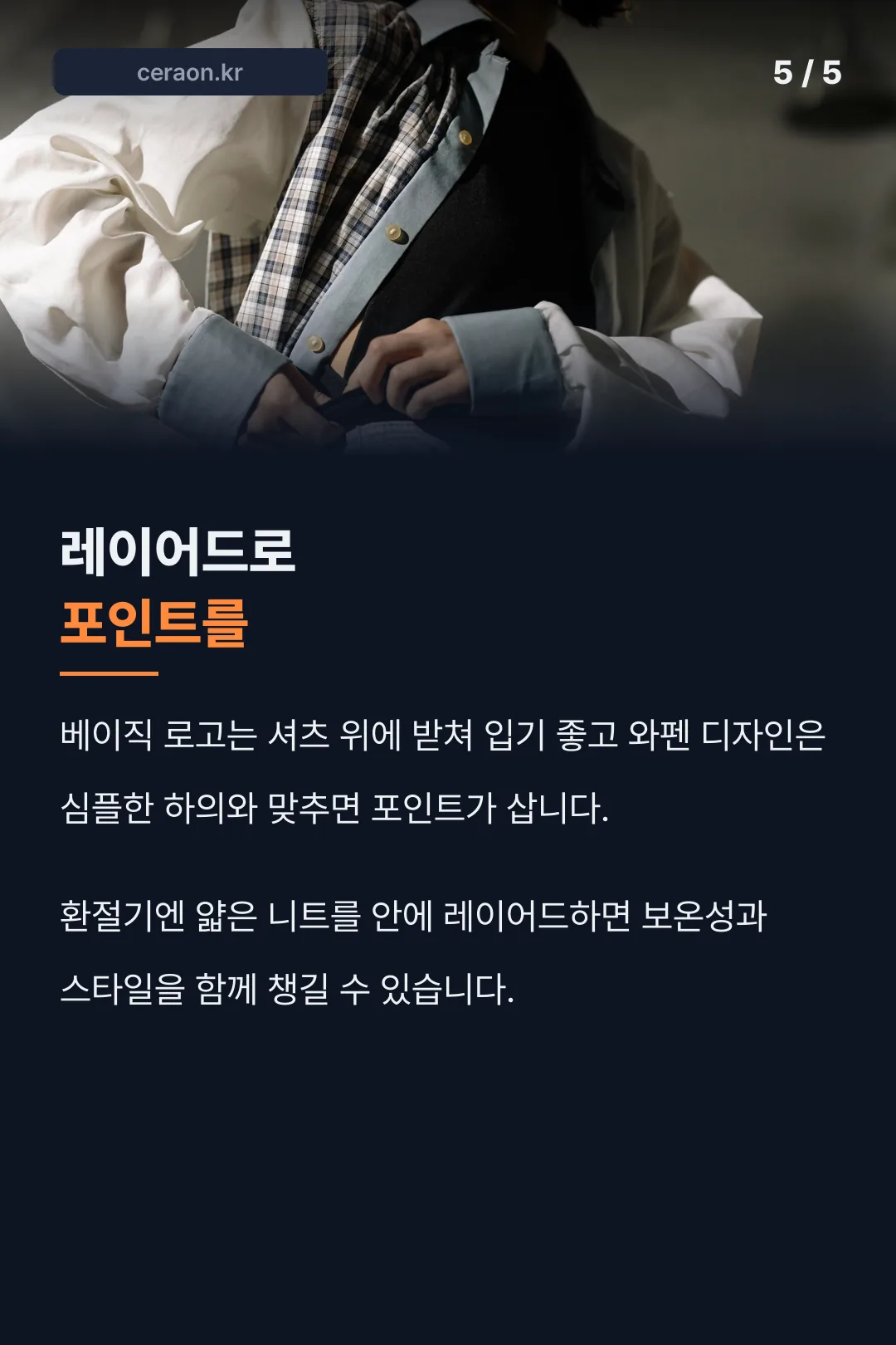 레이어드 스타일 팁